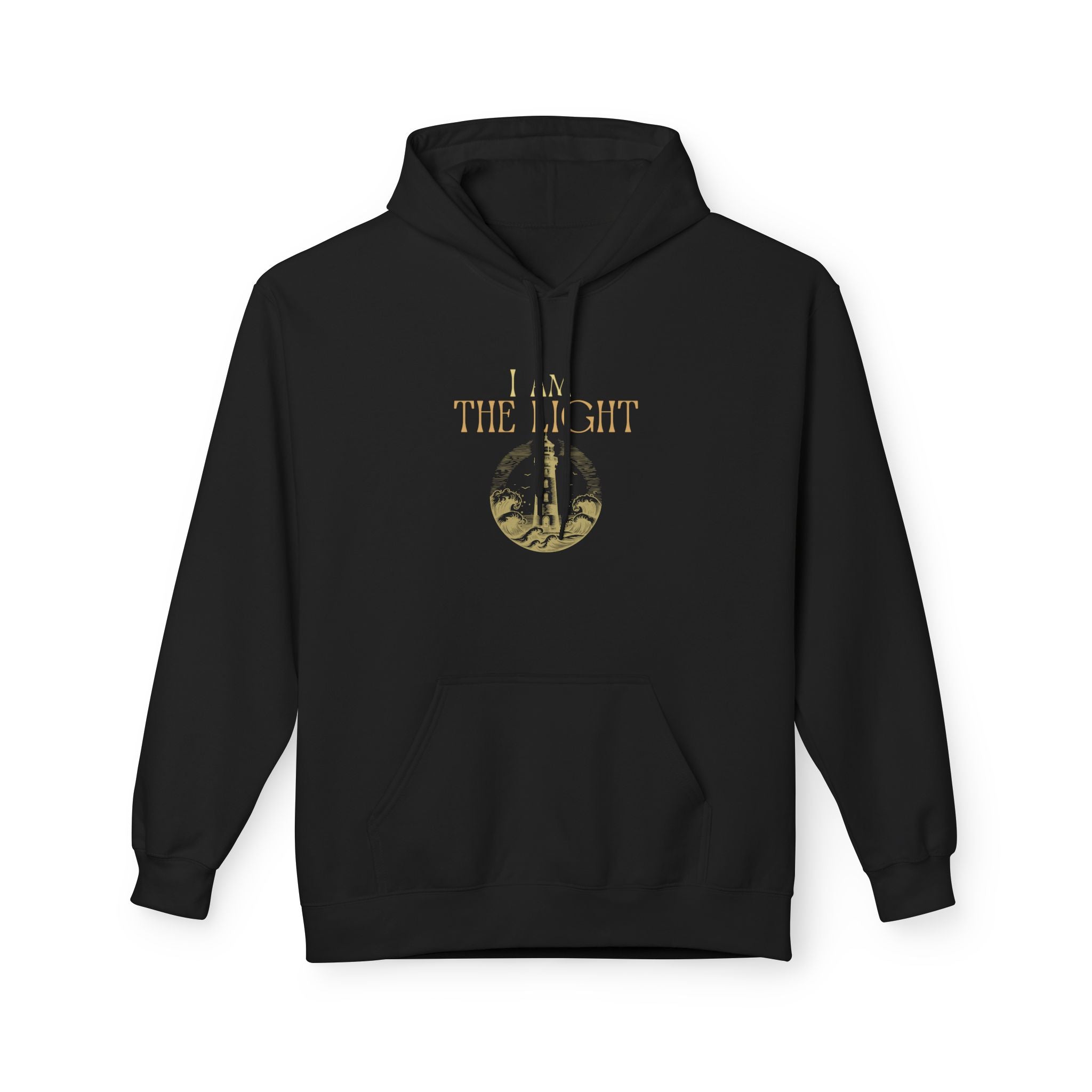 “I AM THE LIGHT Unisex Hoodie, Cozy Inspirational Sweatshirt, Faith Apparel for Men & Women, Spiritual Motivational Gift Idea”