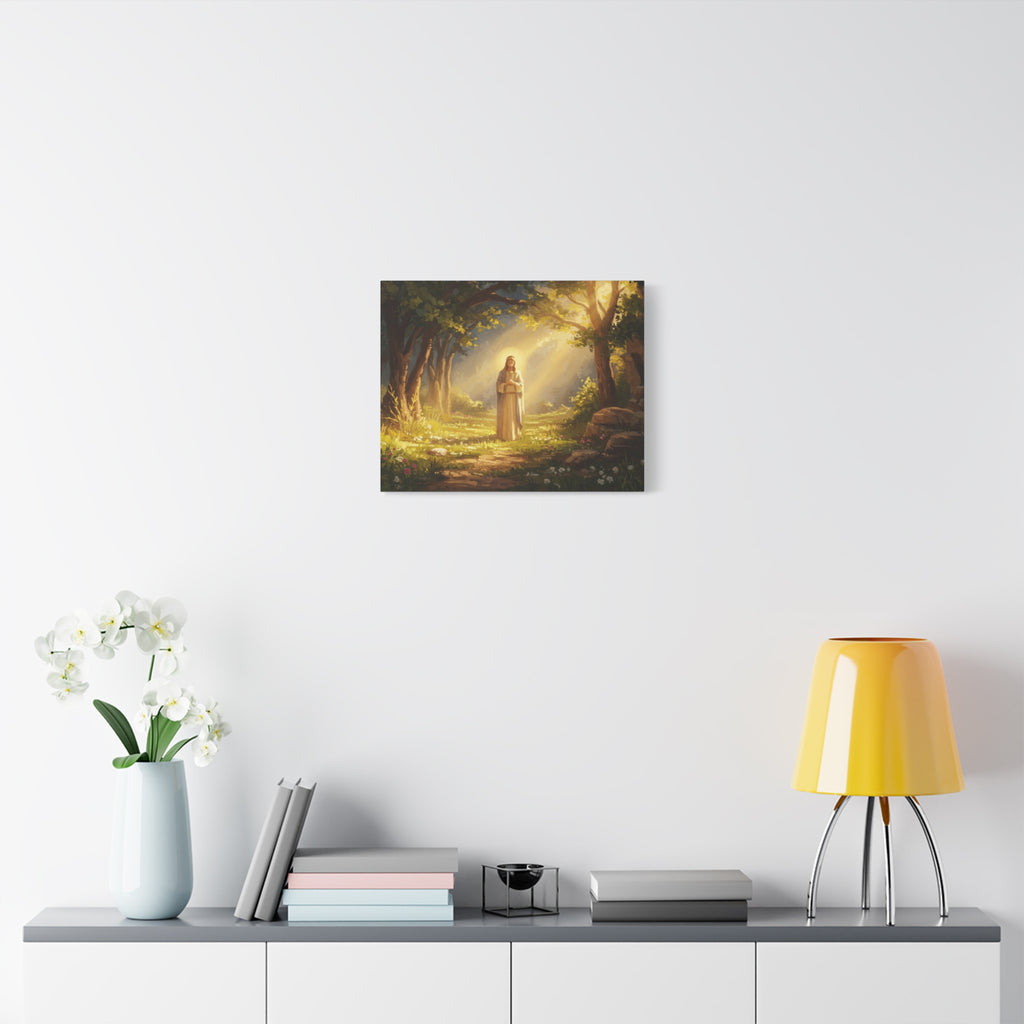Serene Canvas Art Print, Inspirational Decor, Religious Wall Art, Nature Scene, Spiritual Home Decor, Gift for Believers