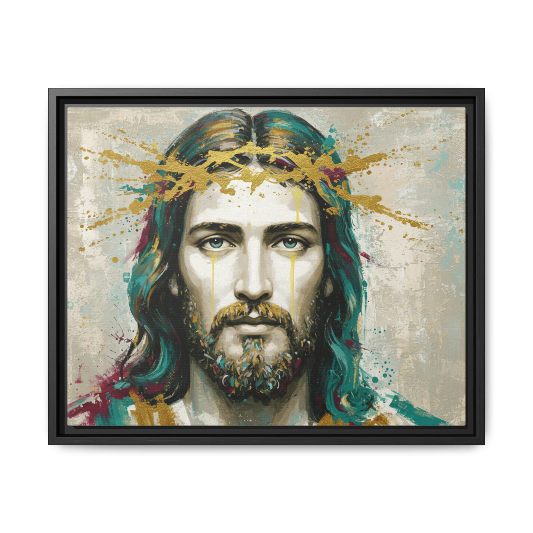 Jesus Face Framed Matte Canvas Art - Multi-Color Religious Wall Decor, Unique Gift for Faith Lovers, Home Decoration, Christian Art, [...]