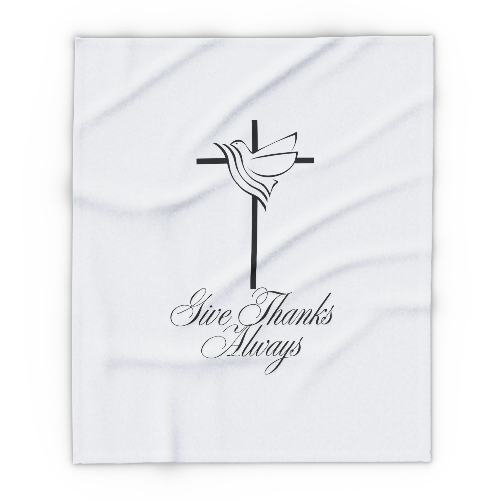 Give Thanks Always – Bible Verse Blanket, Christian Faith Fleece Throw for Gratitude, Peace & Spiritual Inspiration