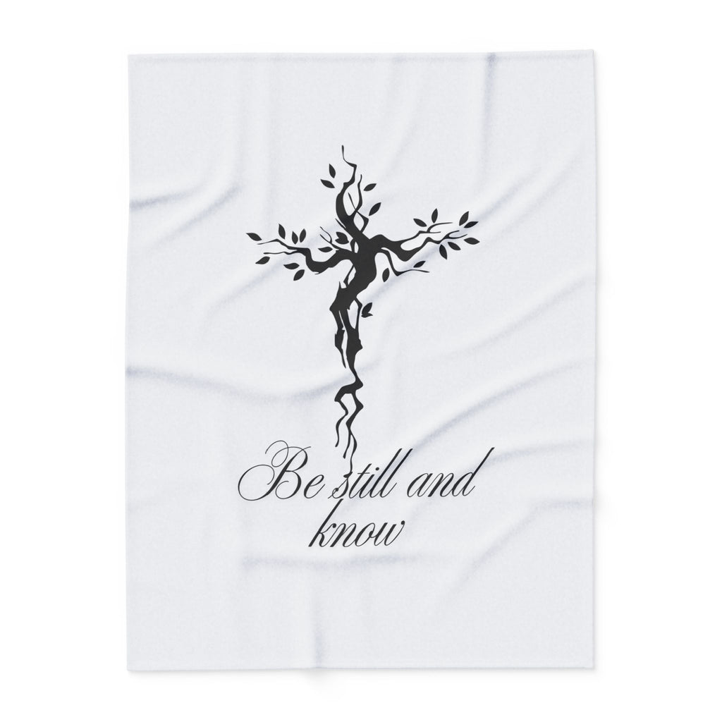 Be Still and Know – Bible Verse Blanket, Christian Faith Fleece Throw for Calm, Peaceful Living & Inspiration