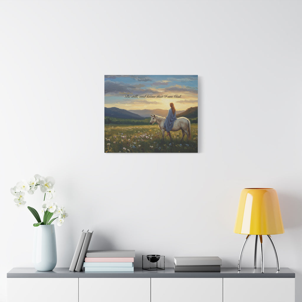 Inspirational Canvas Wall Art, Psalm 46:10, Home Decor for Faith and Hope, Gift for Religious Occasions, Nature Art