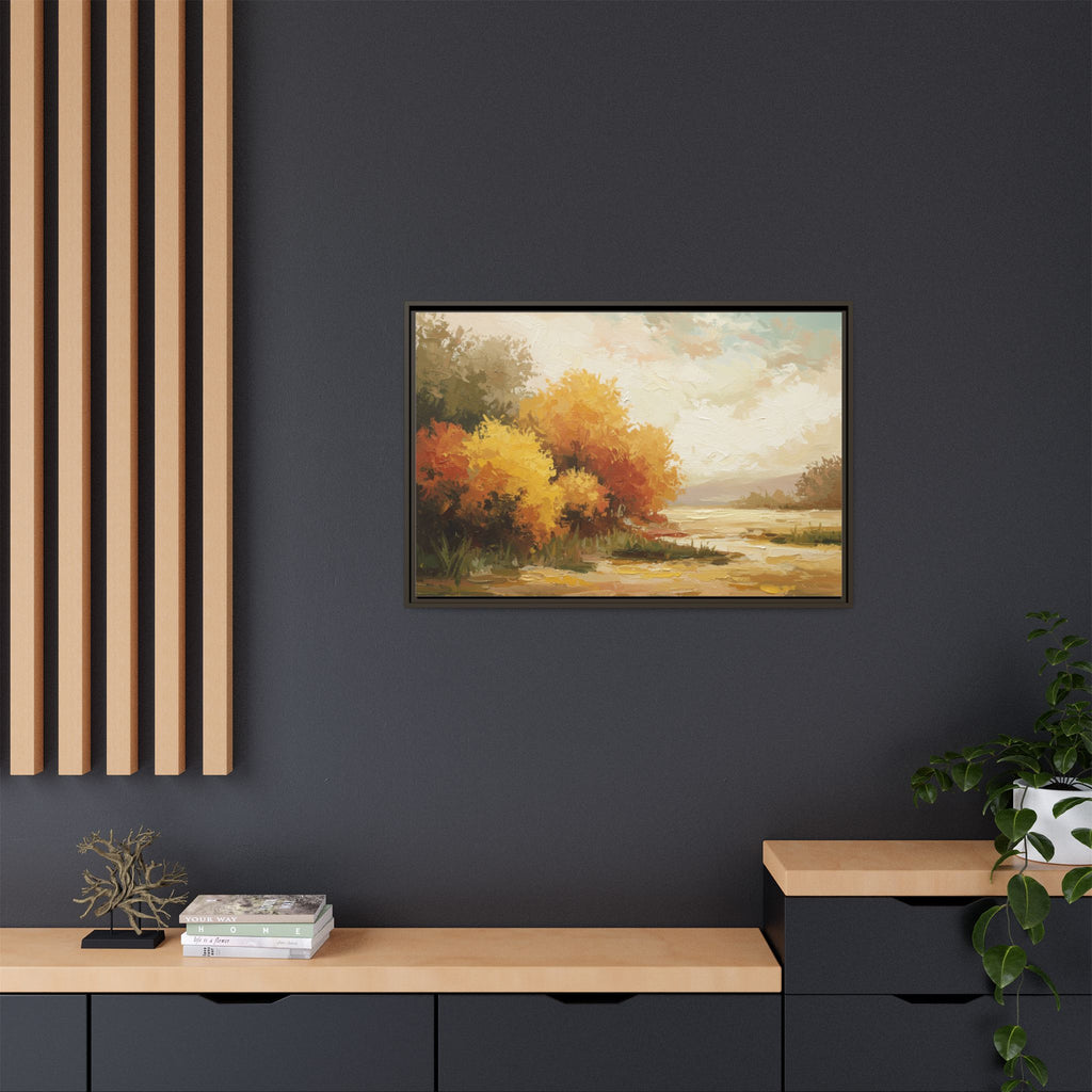 Autumn Landscape Framed Canvas Print, Perfect for Home Decor, Original Art, Gift for Nature Lovers, Wall Art, Fall Decor