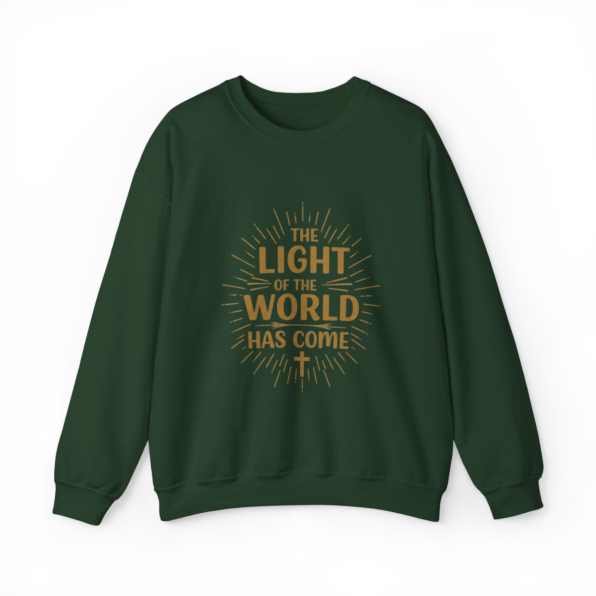Light of the World Crewneck Sweatshirt, Inspirational Sweatshirt, Faith-Based Apparel, Christian Gift, Cozy Church Wear