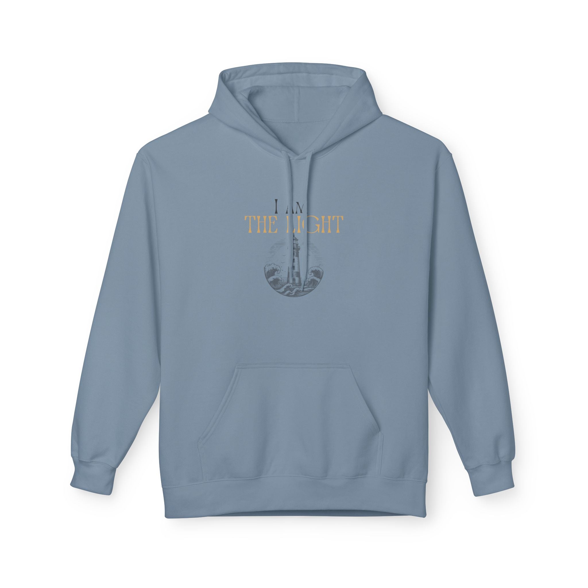 “I AM THE LIGHT Unisex Hoodie, Cozy Inspirational Sweatshirt, Faith Apparel for Men & Women, Spiritual Motivational Gift Idea”