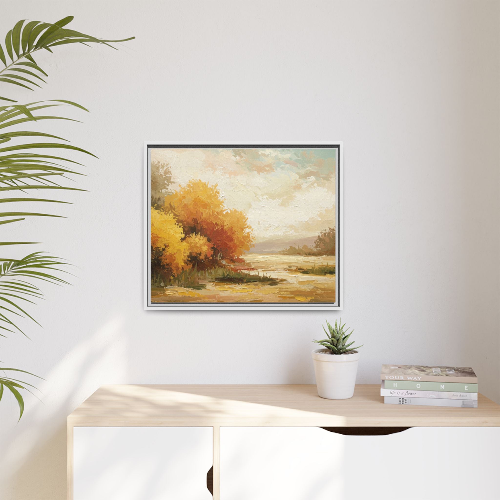 Autumn Landscape Framed Canvas Print, Perfect for Home Decor, Original Art, Gift for Nature Lovers, Wall Art, Fall Decor