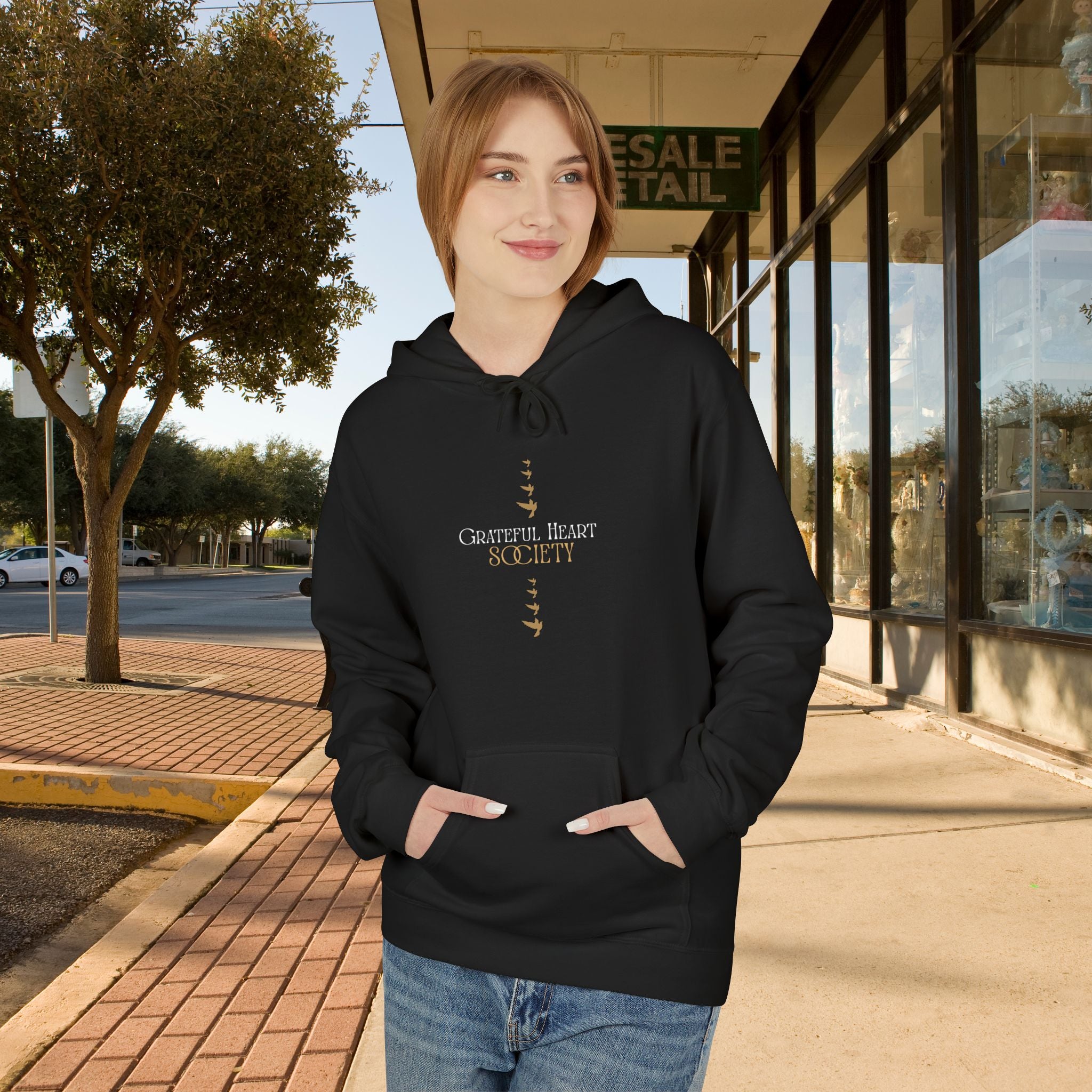 Grateful Heart Society Hoodie – Unisex Faith & Gratitude  Cozy Sweatshirt, Inspirational Spiritual Apparel,  Motivational Gift