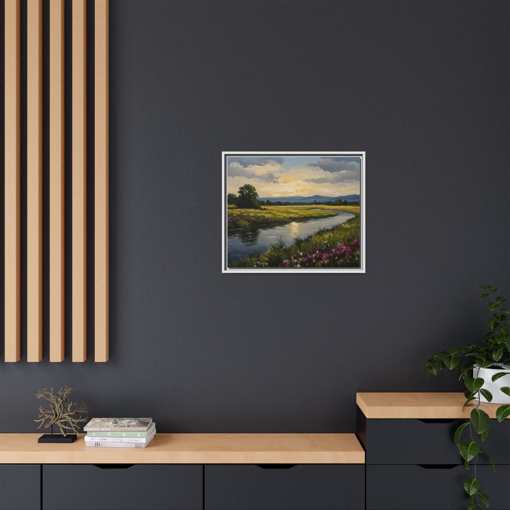 Framed Landscape Art Print, Matte Canvas Wall Decor, Nature Inspired Home Decor, Gift for Nature Lovers, Office Wall Art
