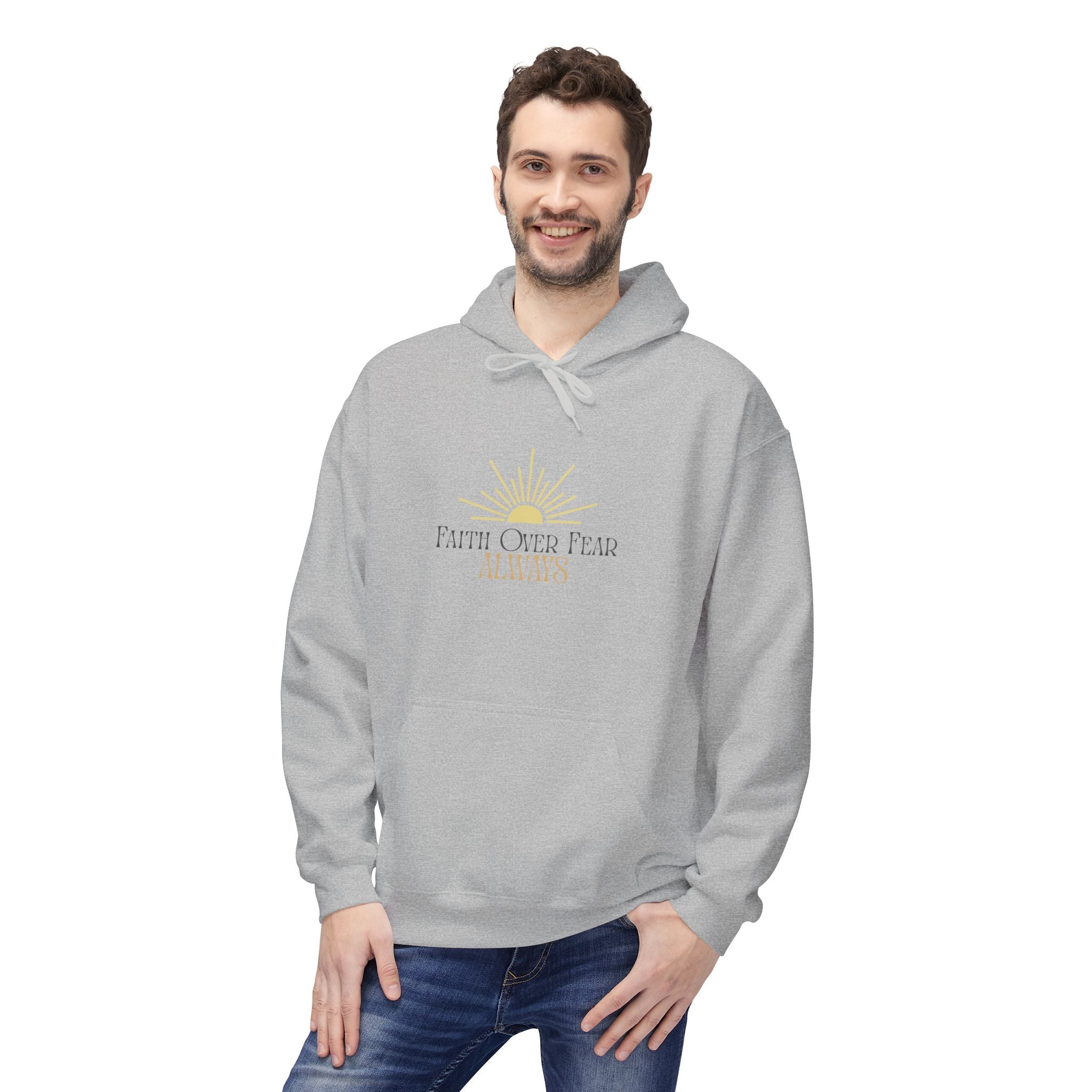 Faith Over Fear Hoodie, Inspirational Apparel, Unisex Hoodie, Cozy Sweatshirt, Motivational Gift