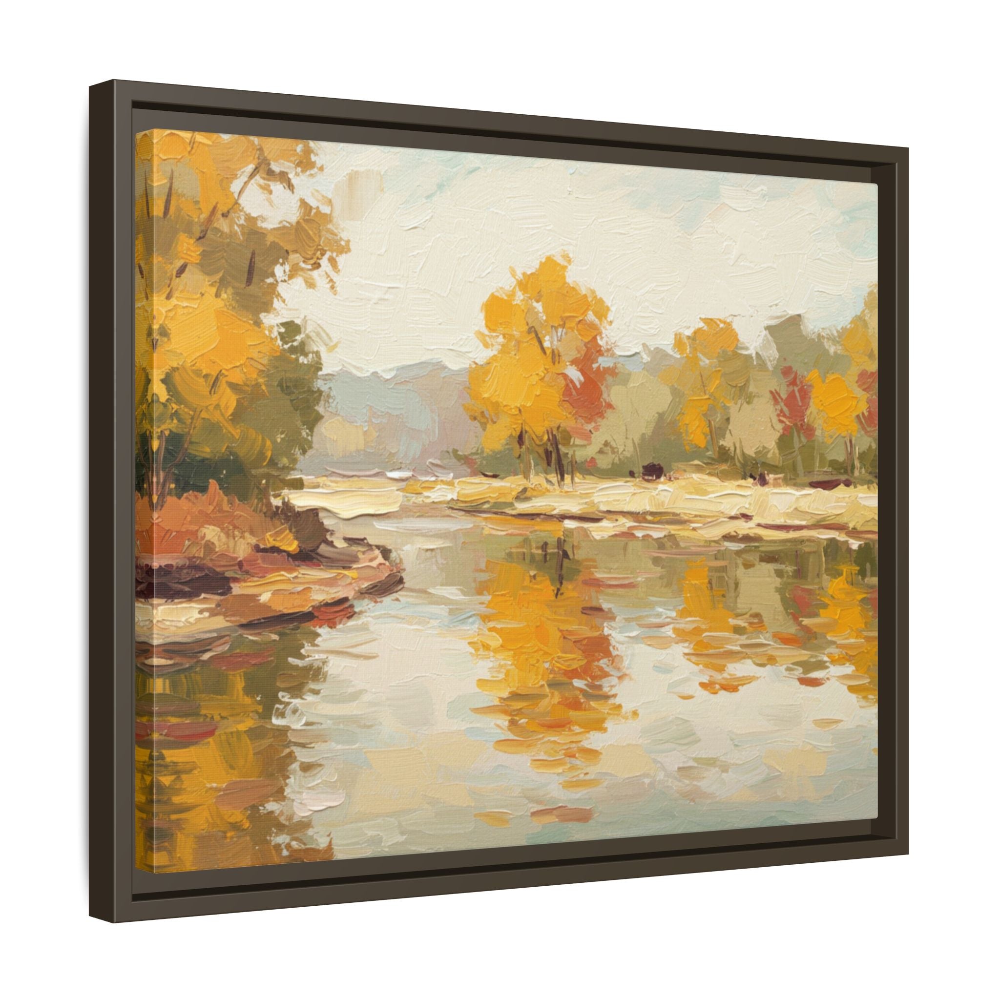 Framed Canvas Artwork, Landscape Decor, Autumn Art Print, Nature Wall Art, Home Decoration, Gift for Art Lovers