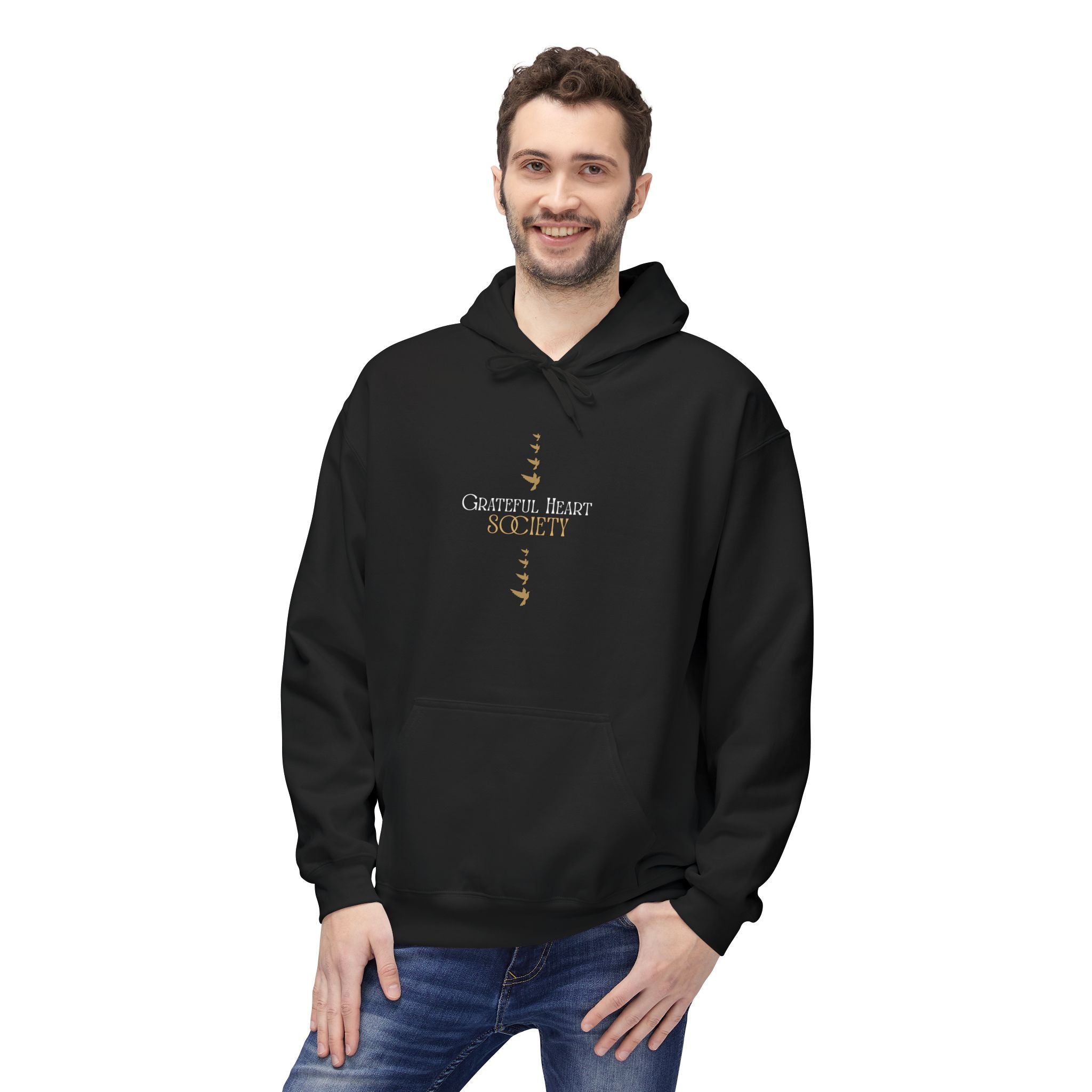 Grateful Heart Society Hoodie – Unisex Faith & Gratitude  Cozy Sweatshirt, Inspirational Spiritual Apparel,  Motivational Gift