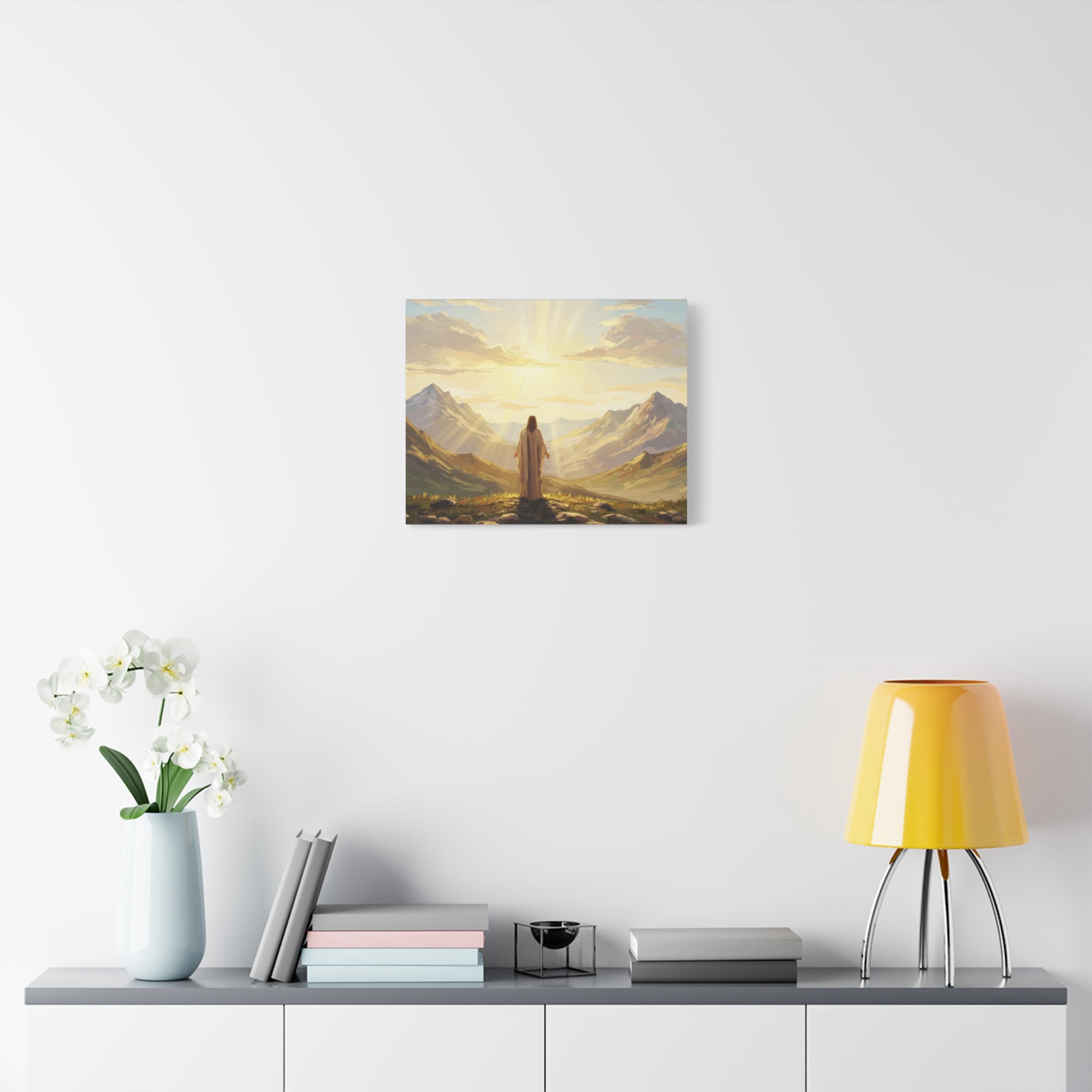 Inspirational Canvas Wall Art, Serenity in Nature, Jesus Artwork, Spiritual Decor, Motivational Gift, Christian Home Decoration
