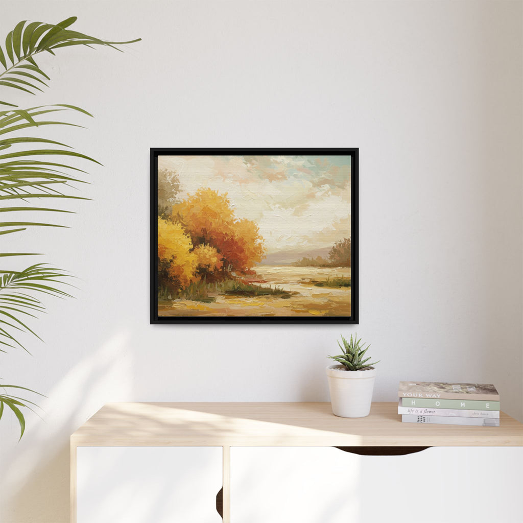 Autumn Landscape Framed Canvas Print, Perfect for Home Decor, Original Art, Gift for Nature Lovers, Wall Art, Fall Decor
