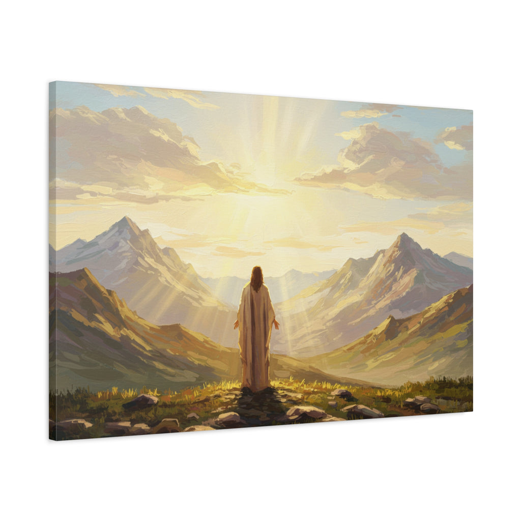 Inspirational Canvas Wall Art, Serenity in Nature, Jesus Artwork, Spiritual Decor, Motivational Gift, Christian Home Decoration