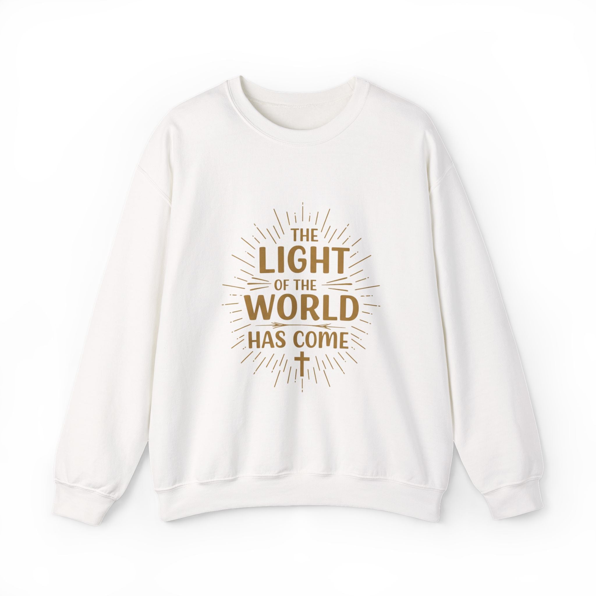 Light of the World Crewneck Sweatshirt, Inspirational Sweatshirt, Faith-Based Apparel, Christian Gift, Cozy Church Wear