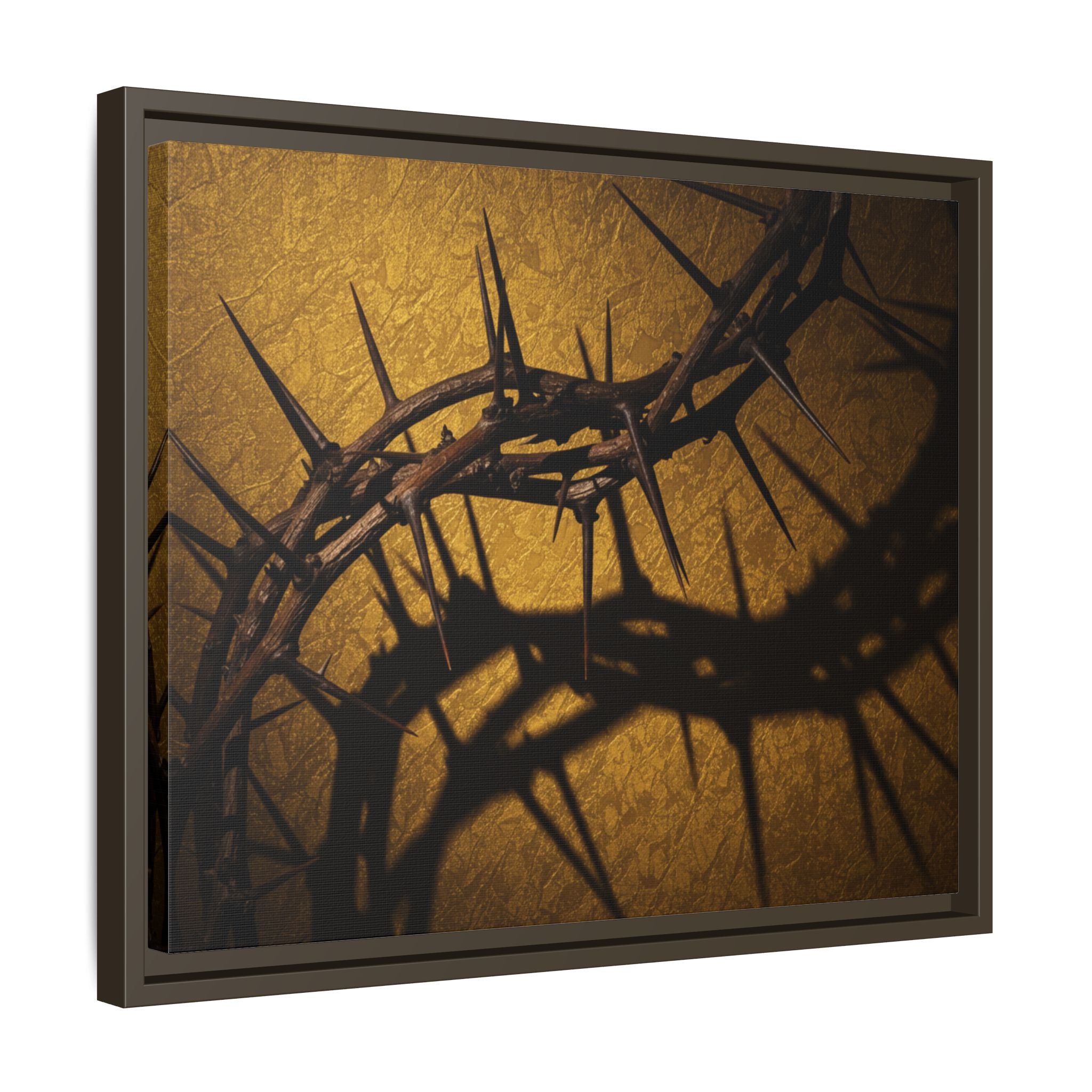 Crown of Thorns – Christian Wall Art, Symbol of Sacrifice and Faith,  Framed Matte Canvas Art - Religious Wall Decor, Unique Gift for Faith Lovers, Home Decoration.