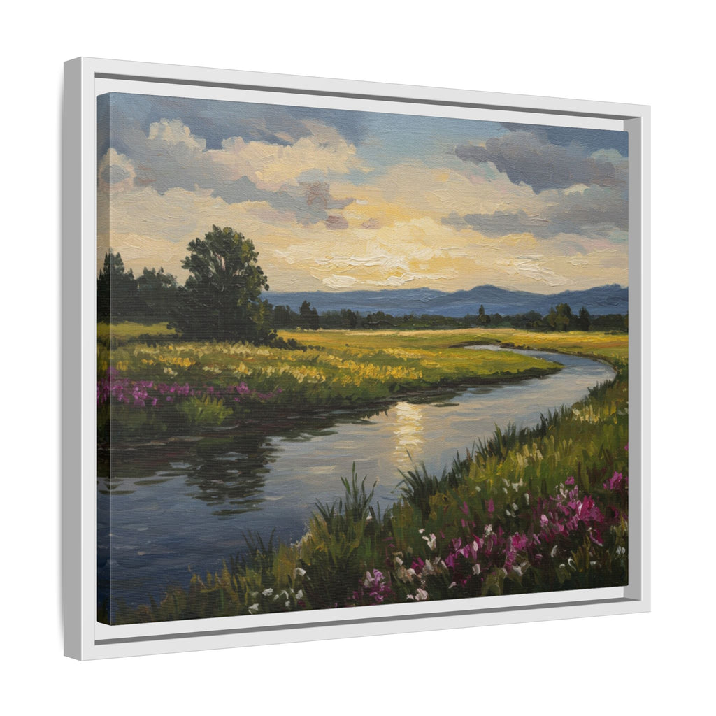 Framed Landscape Art Print, Matte Canvas Wall Decor, Nature Inspired Home Decor, Gift for Nature Lovers, Office Wall Art