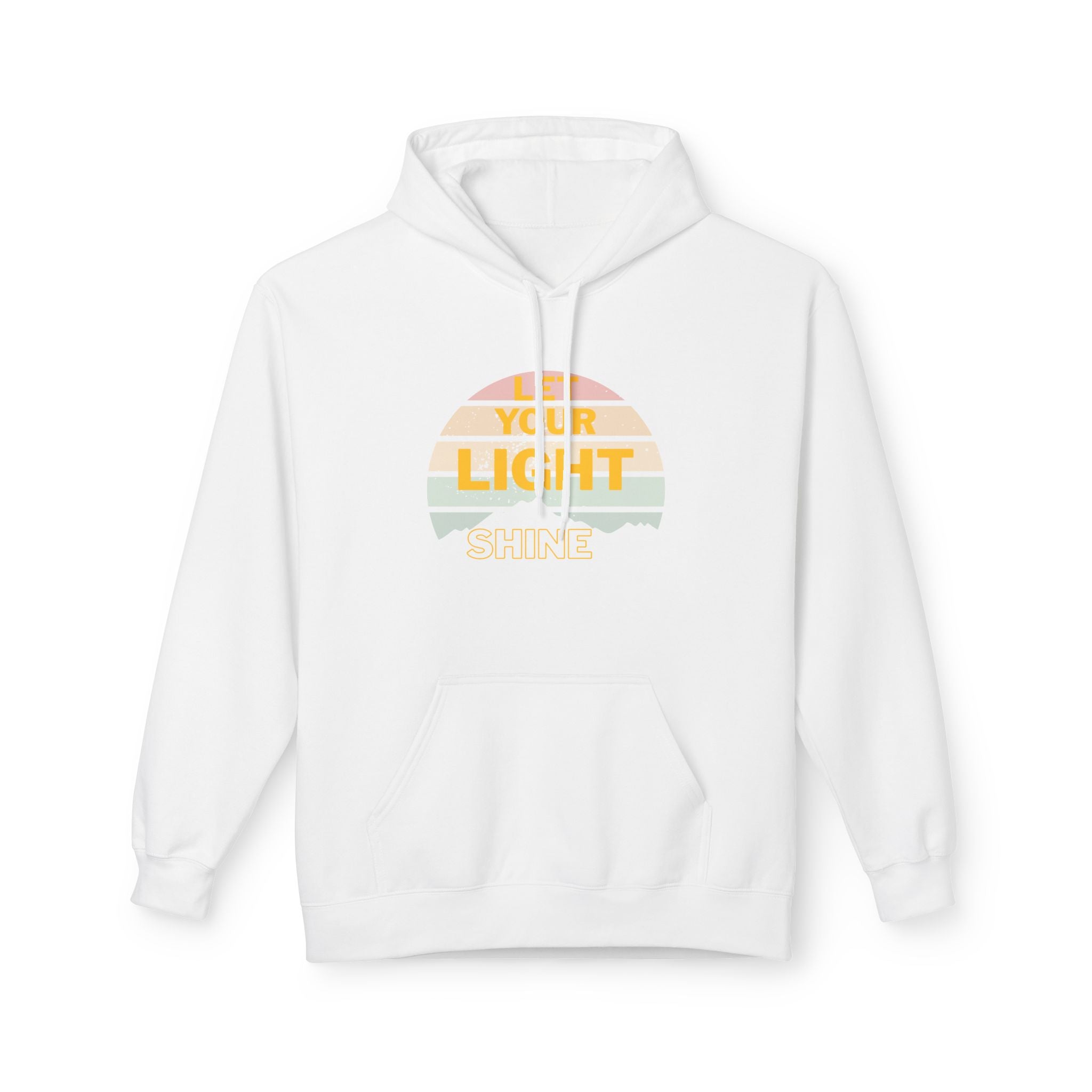 Let Your Light Shine Hoodie – Retro Christian Sweatshirt, Faith Quote Pullover, Inspirational Gift for Men & Women, Unisex Midweight Softstyle Fleece Hoodie