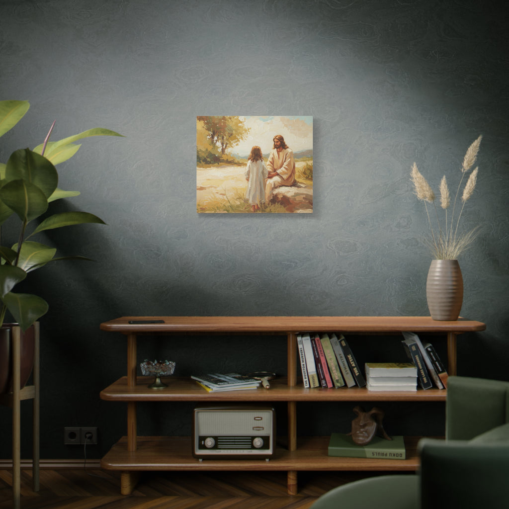 Framed Religious Art Print, Inspirational Home Decor, Jesus and Child Canvas, Spiritual Gift, Wall Art for Faith Lovers