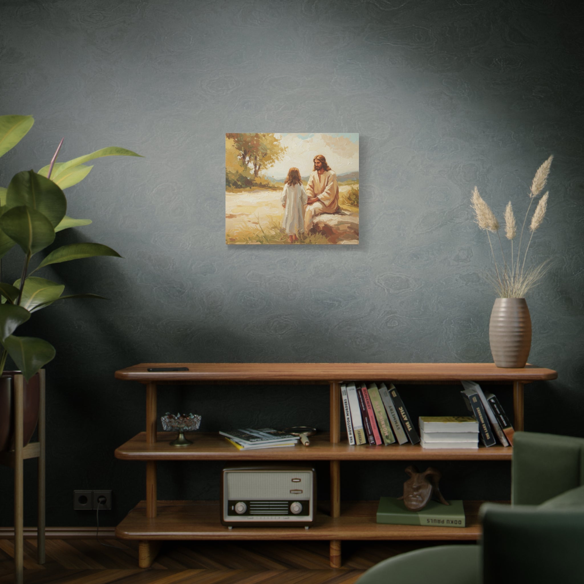 Framed Religious Art Print, Inspirational Home Decor, Jesus and Child Canvas, Spiritual Gift, Wall Art for Faith Lovers