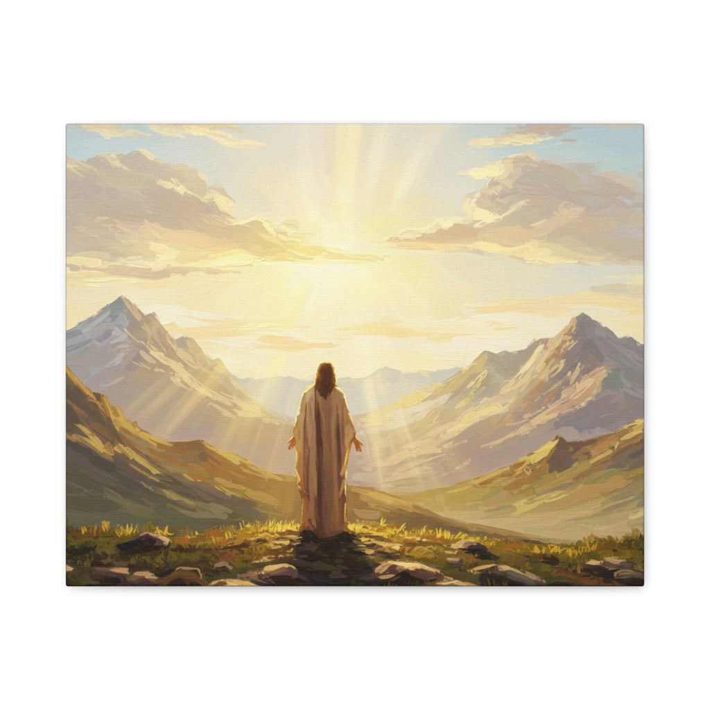 Inspirational Canvas Wall Art, Serenity in Nature, Jesus Artwork, Spiritual Decor, Motivational Gift, Christian Home Decoration