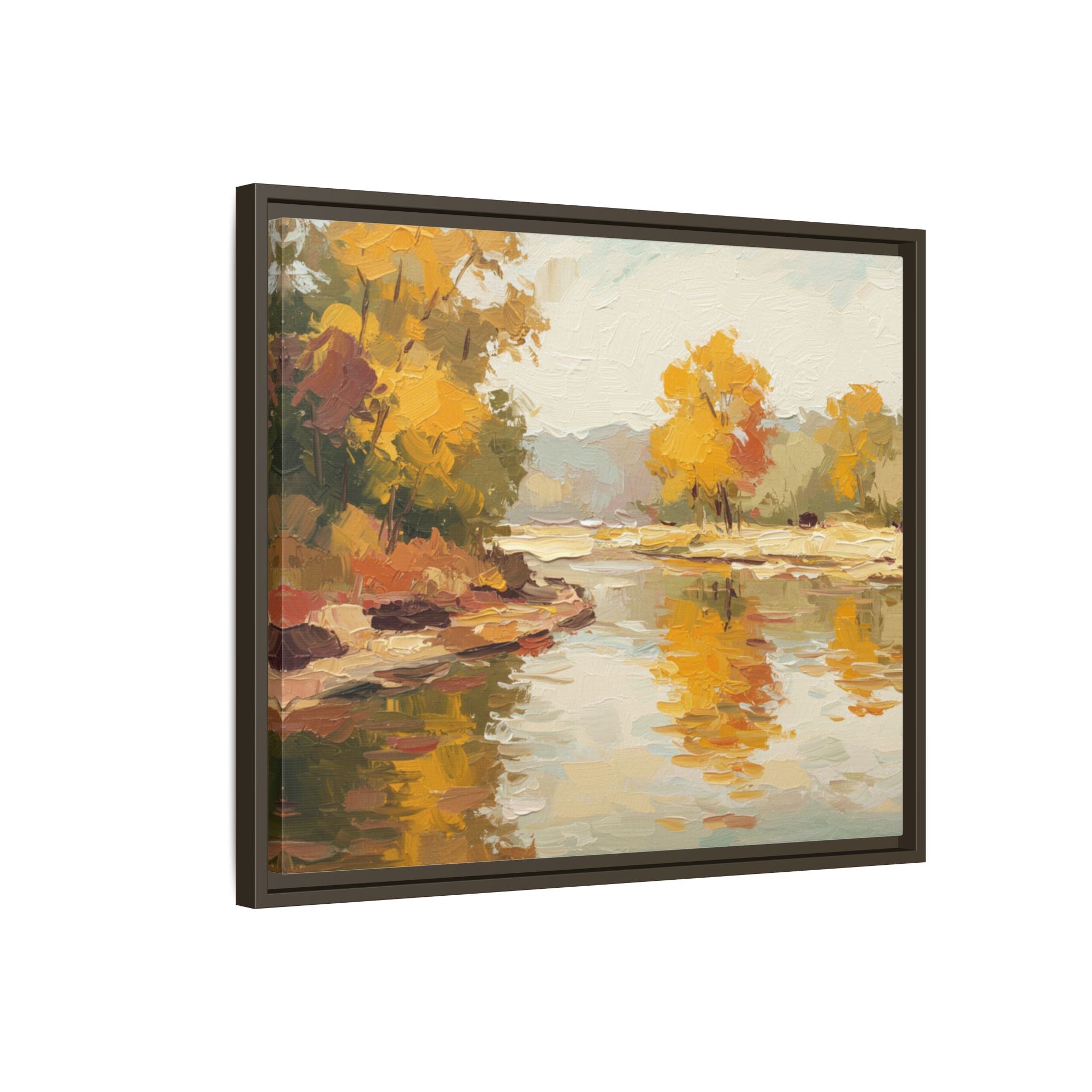 Framed Canvas Artwork, Landscape Decor, Autumn Art Print, Nature Wall Art, Home Decoration, Gift for Art Lovers