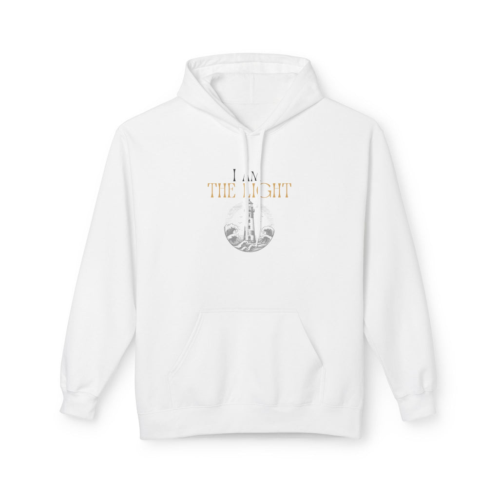 “I AM THE LIGHT Unisex Hoodie, Cozy Inspirational Sweatshirt, Faith Apparel for Men & Women, Spiritual Motivational Gift Idea”