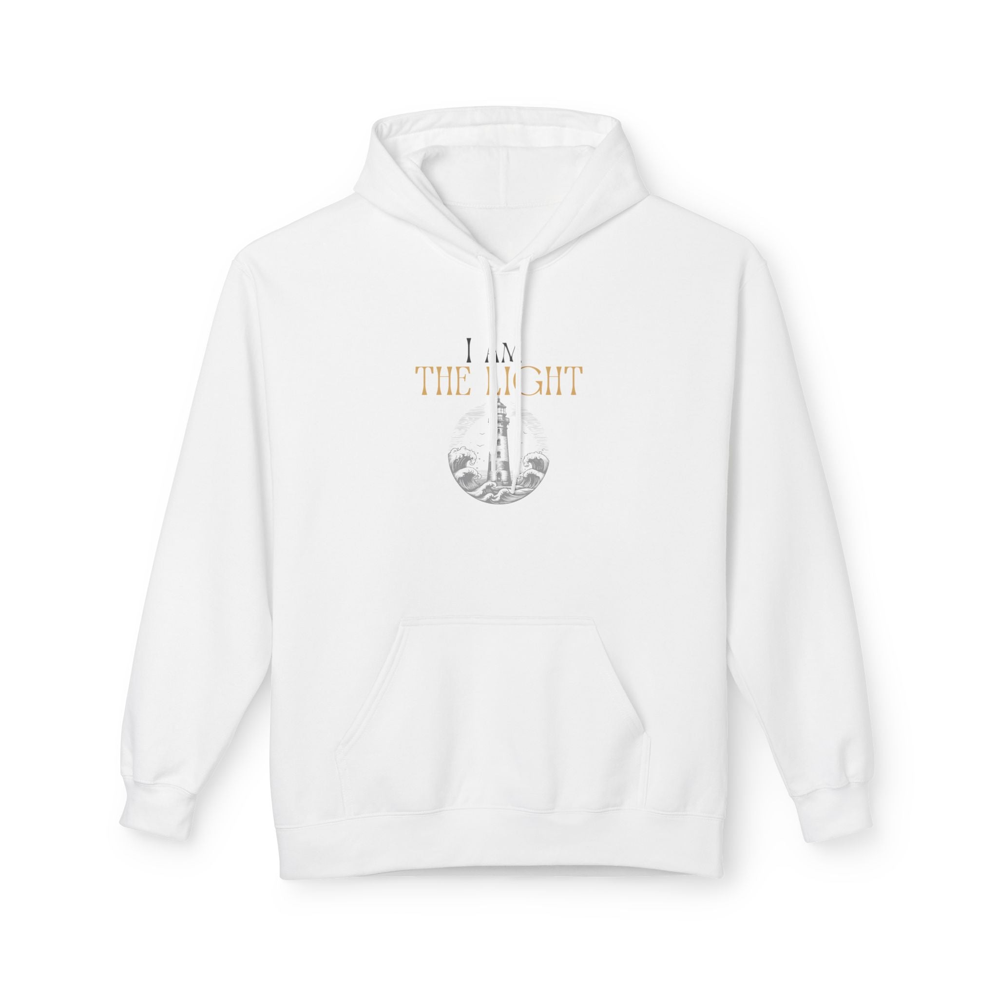 “I AM THE LIGHT Unisex Hoodie, Cozy Inspirational Sweatshirt, Faith Apparel for Men & Women, Spiritual Motivational Gift Idea”